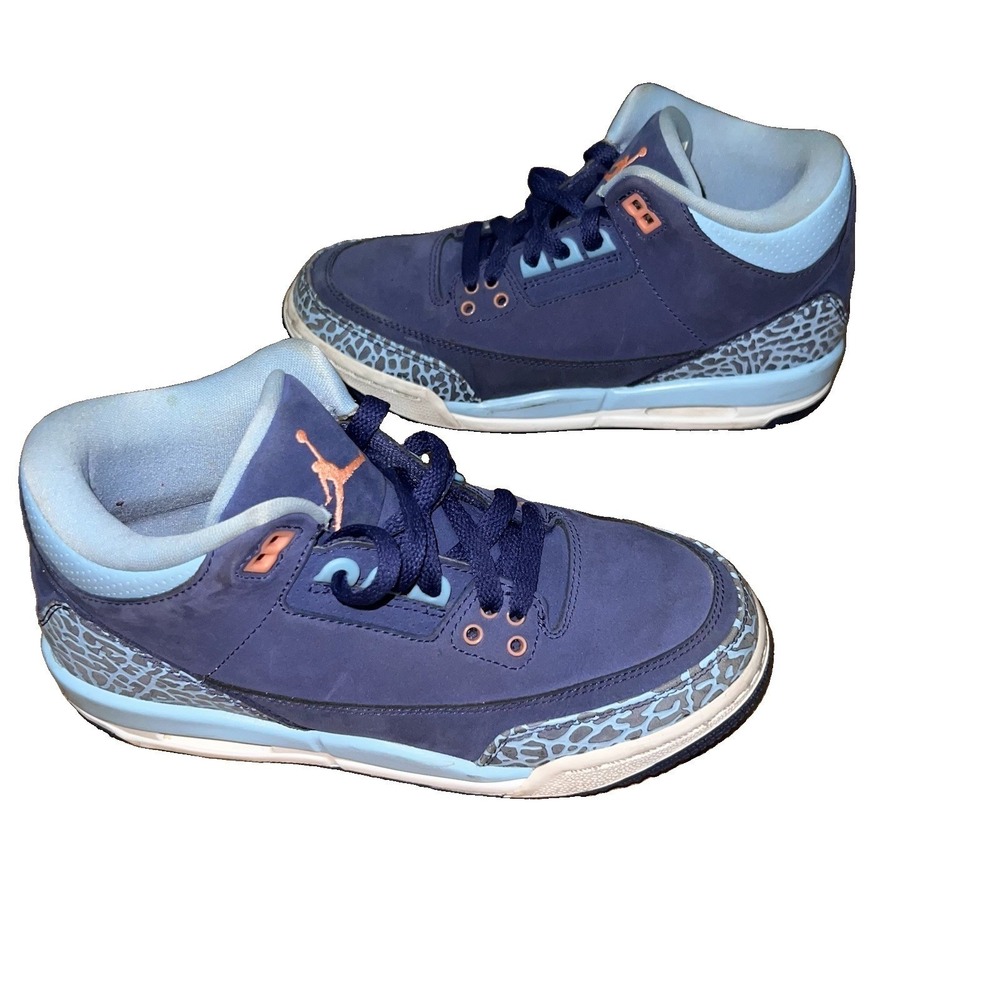 2016 Nike Air Jordan 3 Retro GSâ Purple Dust Blue Lagoon Size 4 Youth Girls Boys